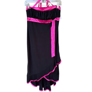 Y2K 2000 Volume One Black & Pink Halter Dress Size‎ S